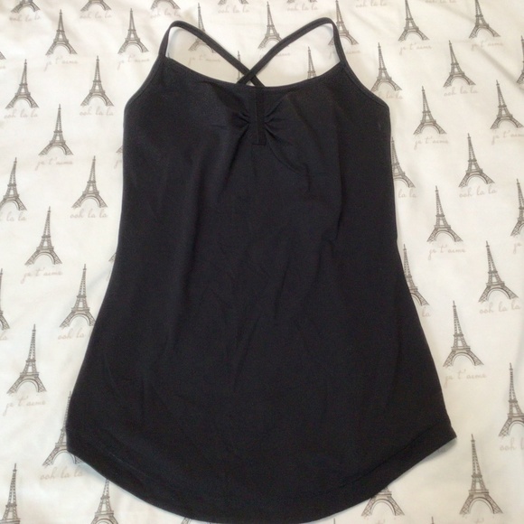 Lululemon Atma Tank Top Shelf Bra Size 8 Black - Picture 6 of 12
